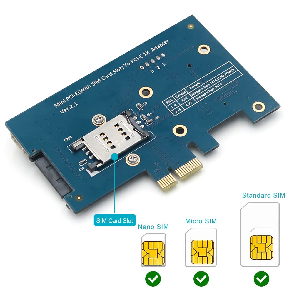 Amazon.co.jp: Mini PCI-E PCI Express to PCI-E 1x アダプター